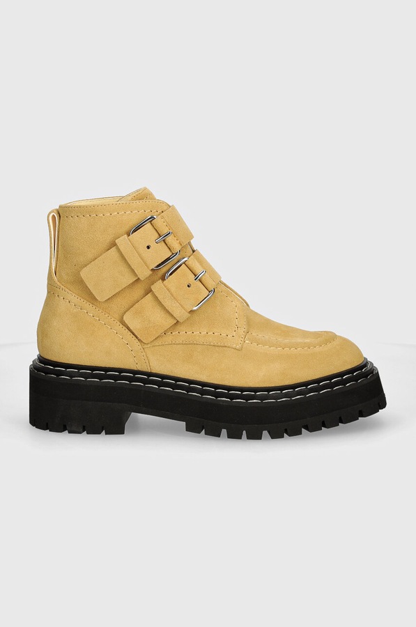 Замшеві черевики Proenza Schouler Lug Sole колір бежевий