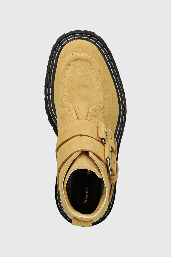 Замшеві черевики Proenza Schouler Lug Sole колір бежевий фото 4