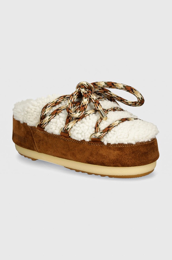 Капці Moon Boot MB MULE SHEARLING колір коричневий