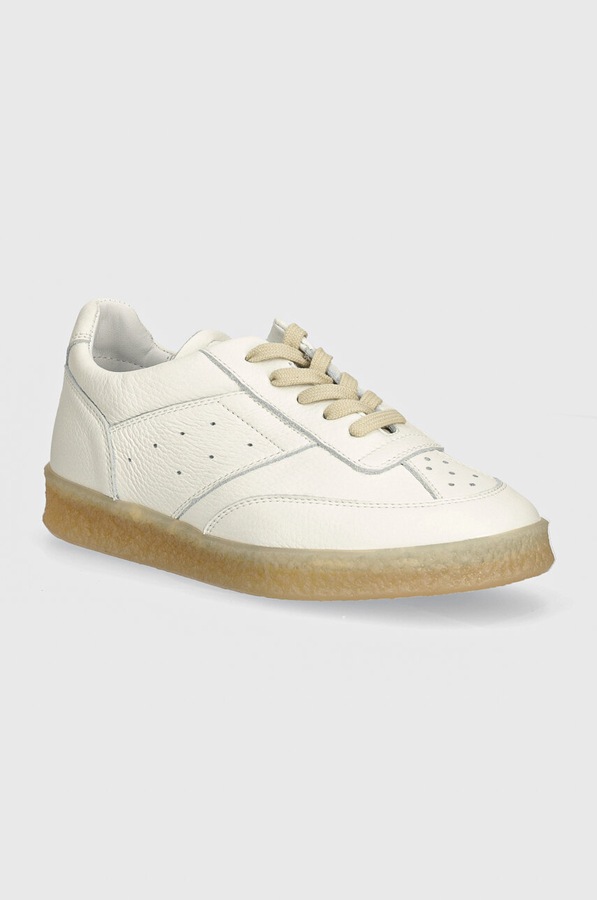 Шкіряні кросівки MM6 Maison Margiela колір білий