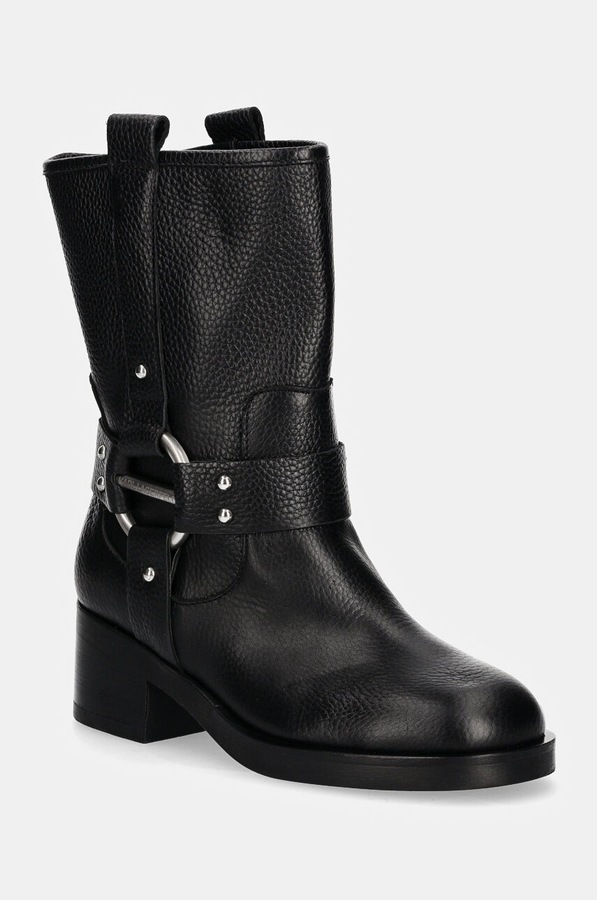 Шкіряні черевики Karl Lagerfeld BROOKLYN колір чорний