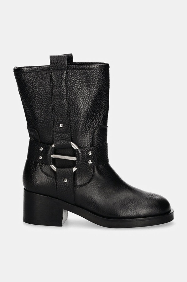 Шкіряні черевики Karl Lagerfeld BROOKLYN колір чорний