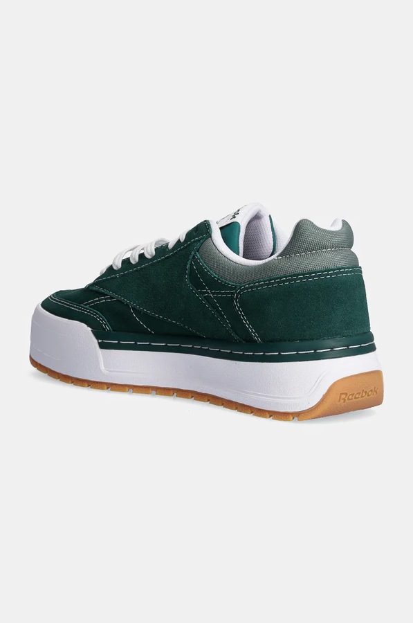Замшеві кросівки Reebok Classic Club C Megacourt колір зелений фото 3