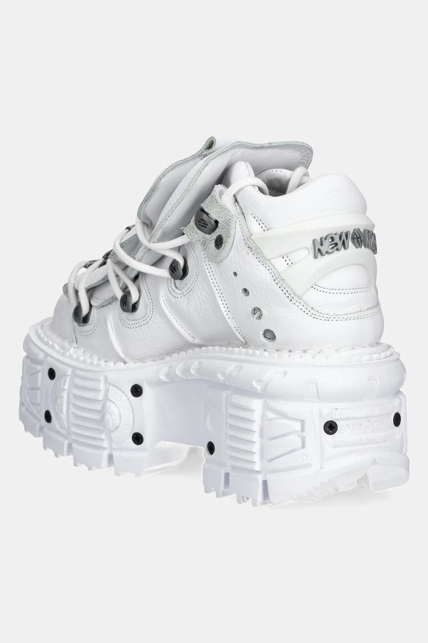 Шкіряні кросівки New Rock NAPA BLANCA + IMPERFECT TANK BLANCO TORNILLOS колір білий фото 2