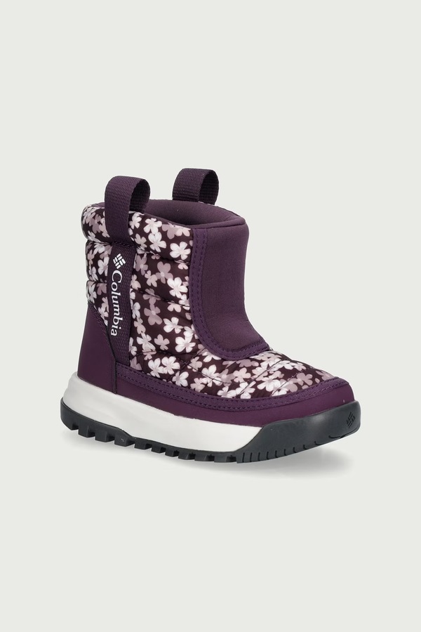 Снігові чоботи дитячі Columbia SNOWTROT MID колір фіолетовий