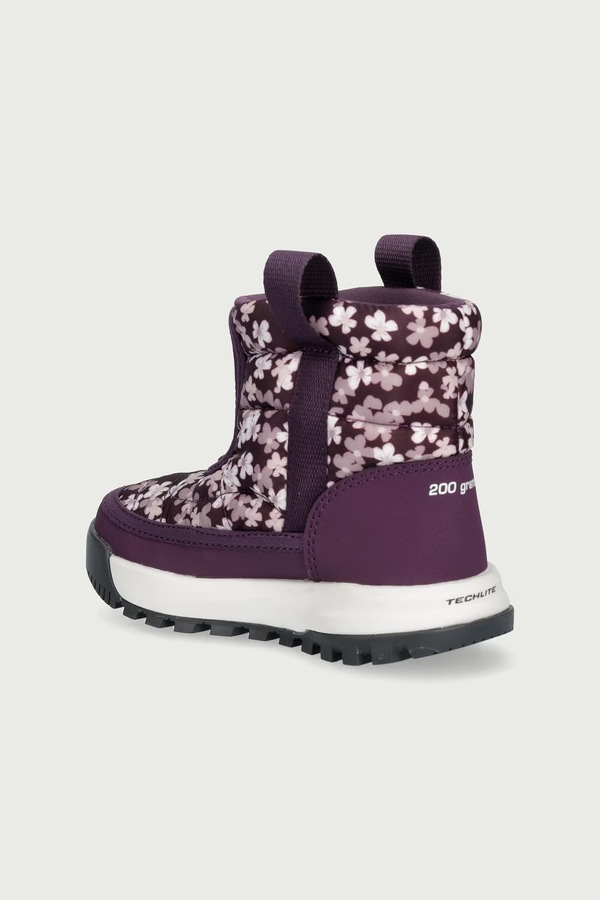 Снігові чоботи дитячі Columbia SNOWTROT MID колір фіолетовий фото 3