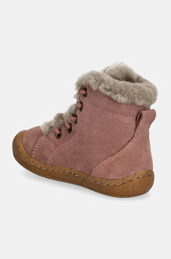 Дитячі замшеві зимові черевики Froddo MINNI SUEDE LACES колір рожевий фото 2