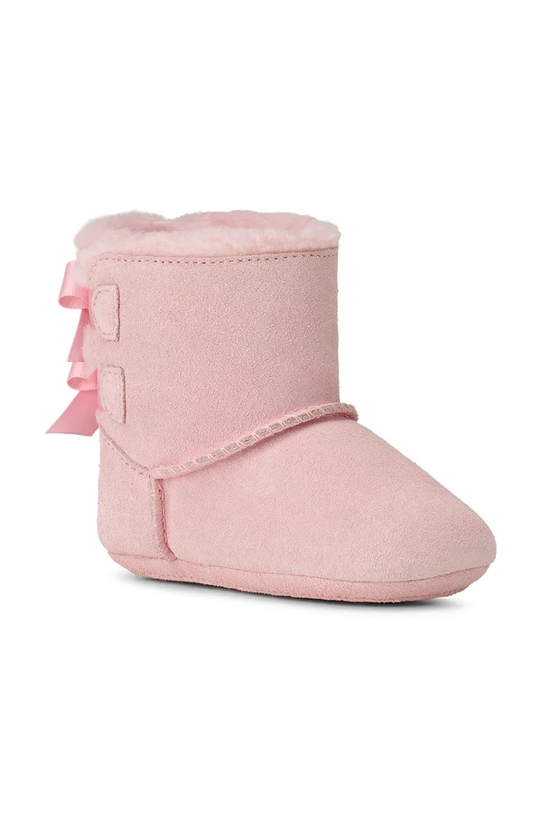 Замшеві чоботи для немовлят UGG BABY BAILEY BOW колір коричневий фото 2