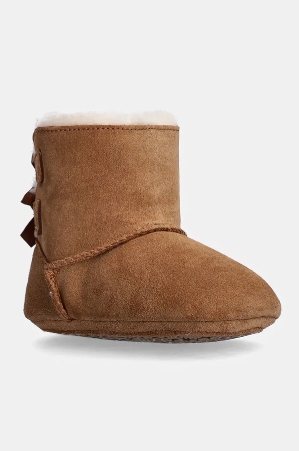 Замшевые сапоги для младенцев UGG BABY BAILEY BOW цвет коричневый