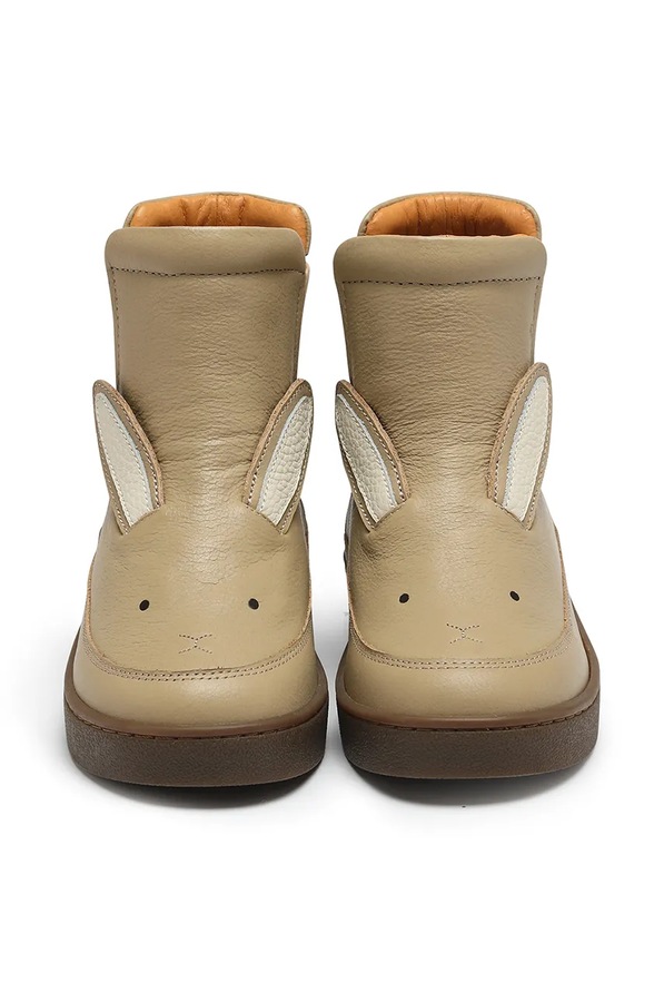 Дитячі шкіряні зимові черевики Donsje Thuru Classic Boots Bunny колір бежевий фото 3