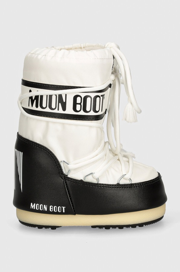 Дитячі чоботи Moon Boot ICON NYLON колір білий