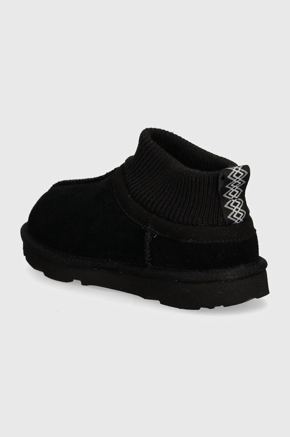 Снігові чоботи зимові дитячі замшеві UGG CLASSIC ULTRA STRETCH CUFF колір чорний фото 2