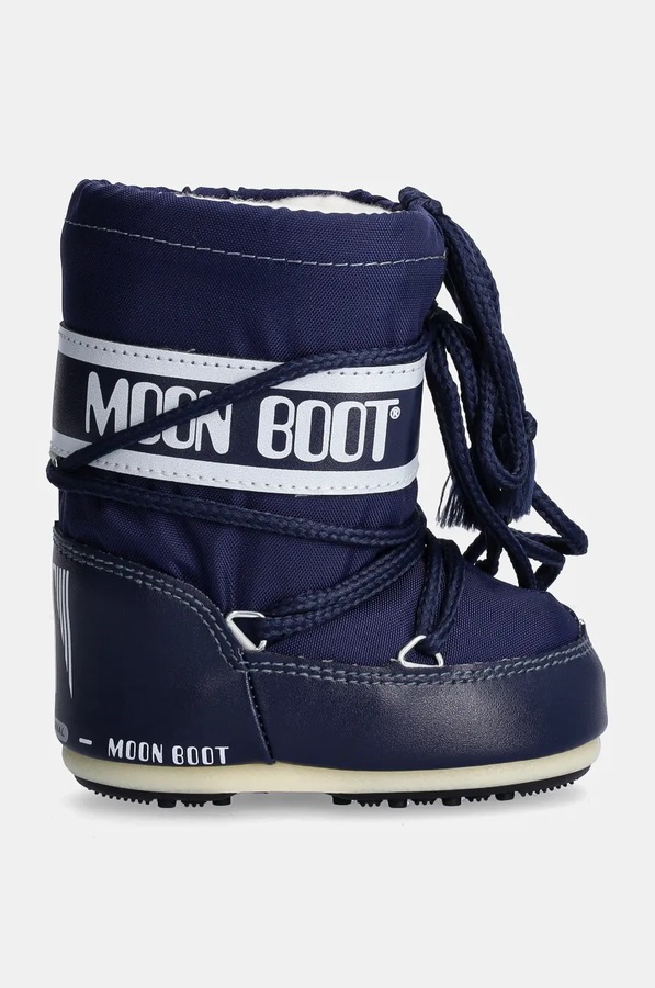 Дитячі чоботи Moon Boot ICON MINI NYLON колір синій