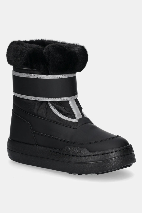 Дитячі чоботи Moon Boot JR PARK STRAP колір чорний