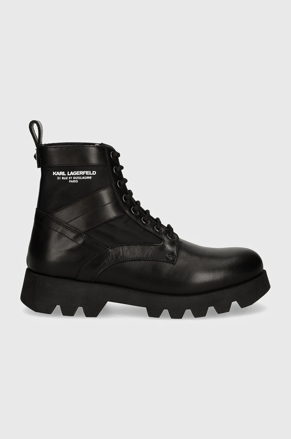 Шкіряні черевики Karl Lagerfeld Terra колір чорний