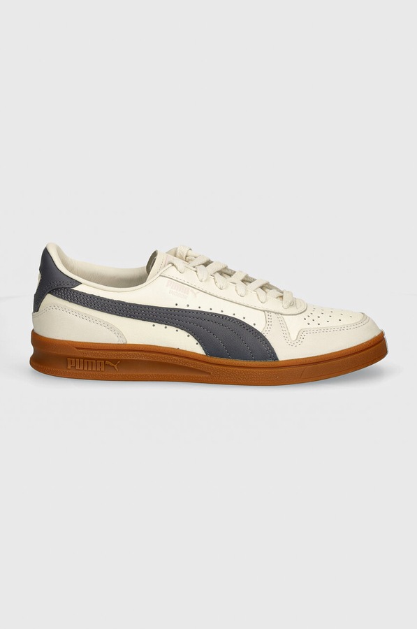 Кожаные кроссовки Puma Indoor OG цвет бежевый