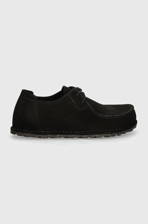 Замшеві туфлі Birkenstock Utti Lace колір чорний
