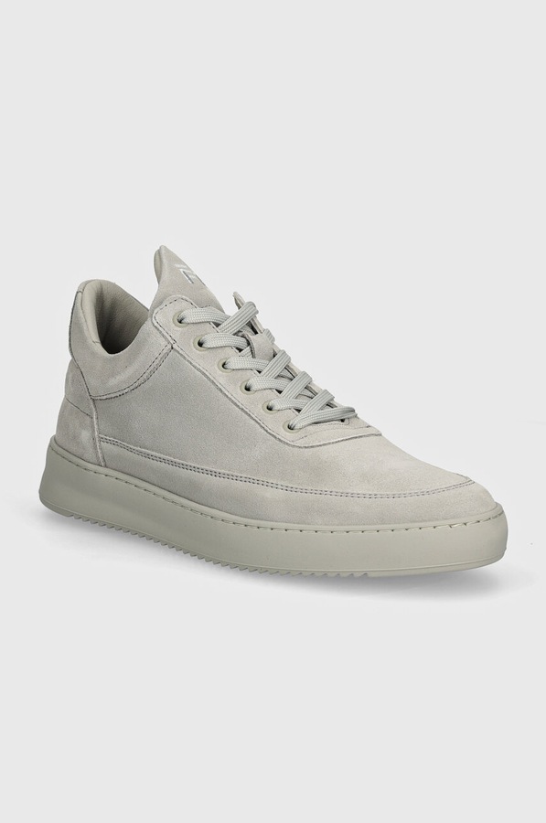 Замшеві кросівки Filling Pieces Low Top Suede All Grey колір сірий