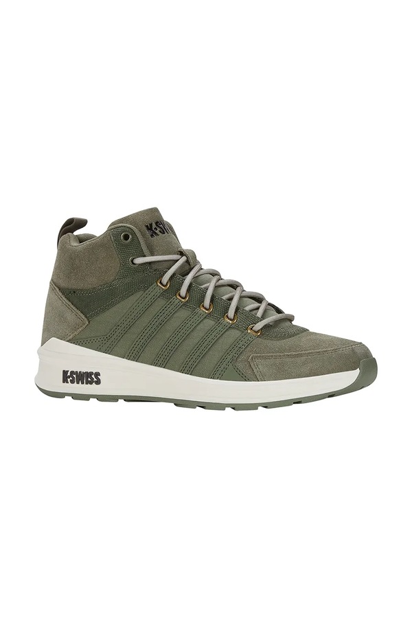 Шкіряні кросівки K-Swiss VISTA TRAINER MID WNT колір зелений фото 2