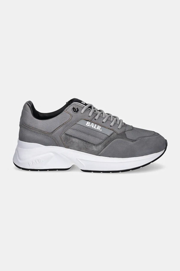Шкіряні кросівки BALR. Brand Luxe Runner колір сірий