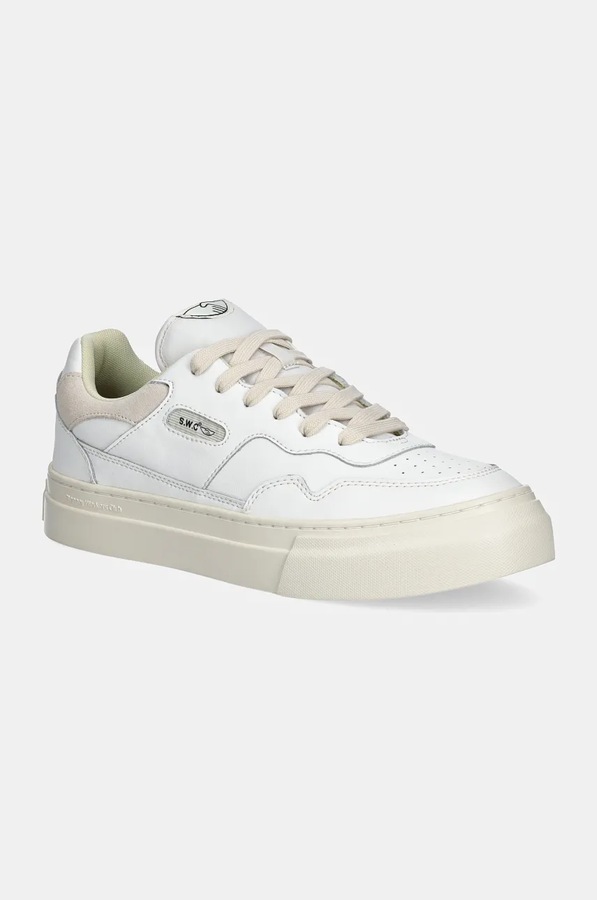 Кожаные кроссовки Stepney Workers Club Pearl Leather цвет белый