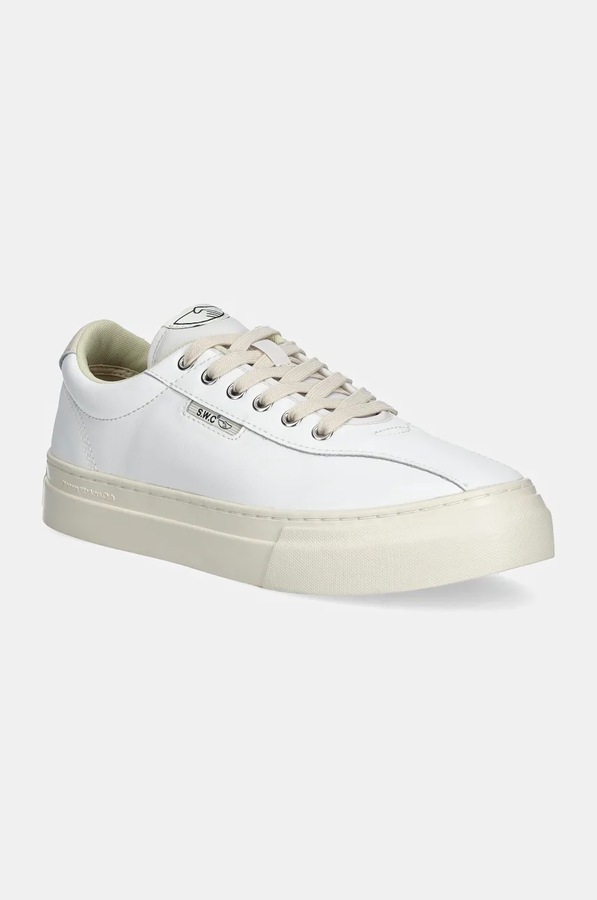 Шкіряні кросівки Stepney Workers Club Dellow 02 Cup Leather колір білий