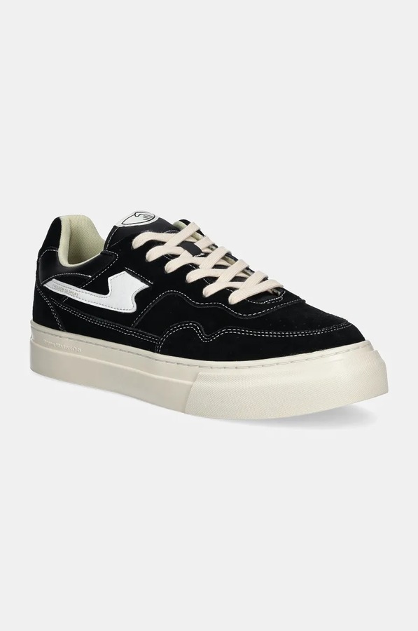 Замшеві кросівки Stepney Workers Club Pearl S-Strike Suede колір чорний