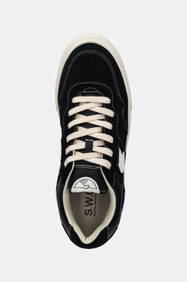 Замшеві кросівки Stepney Workers Club Pearl S-Strike Suede колір чорний фото 4