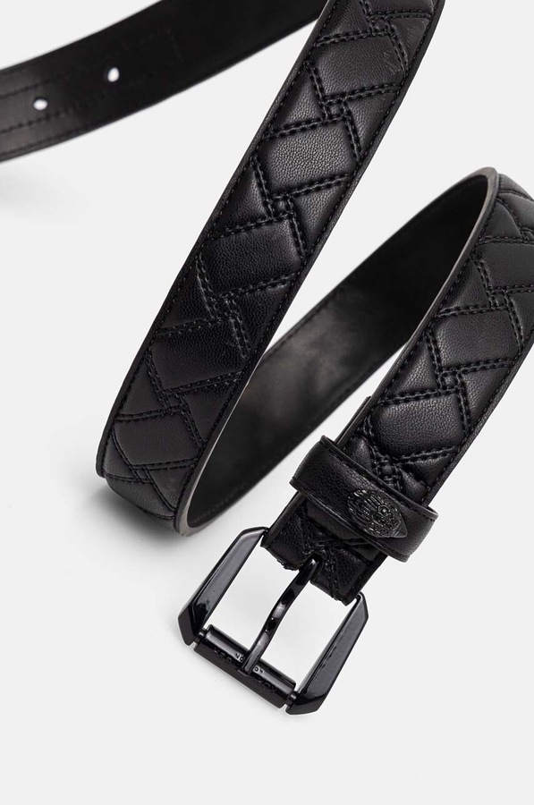 Шкіряний ремінь Kurt Geiger London KENSINGTON колір чорний фото 2