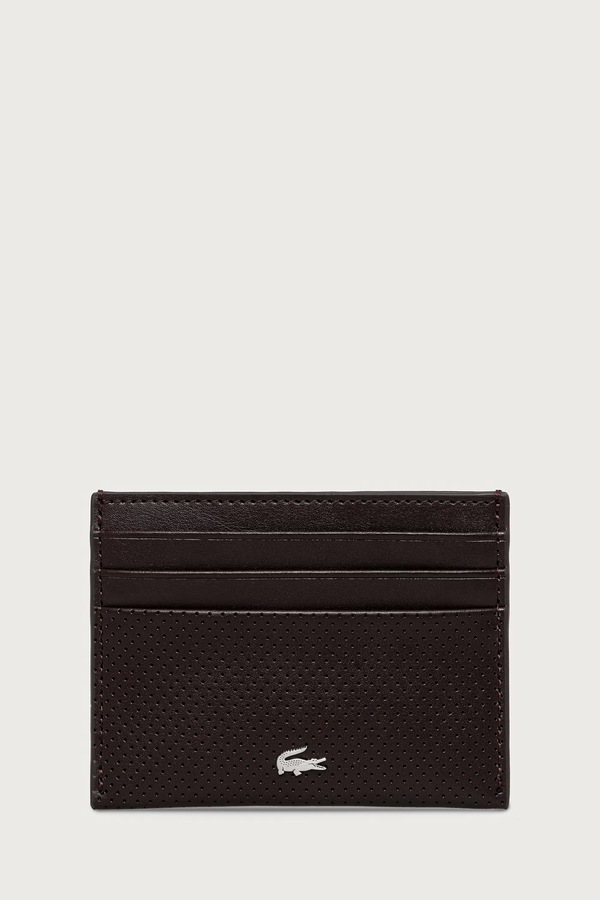 Набір чохол для карток і ремінь чоловічий шкіряний Lacoste колір коричневий фото 3