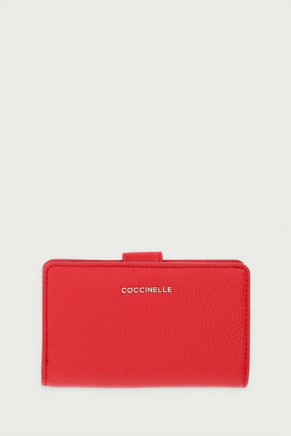 Гаманець жіночий шкіряний Coccinelle колір червоний