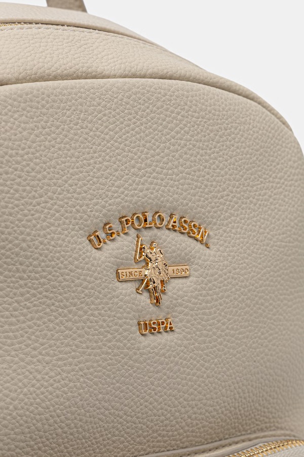 Рюкзак жіночий зі штучної шкіри U.S. Polo Assn. Stanford колір бежевий фото 4