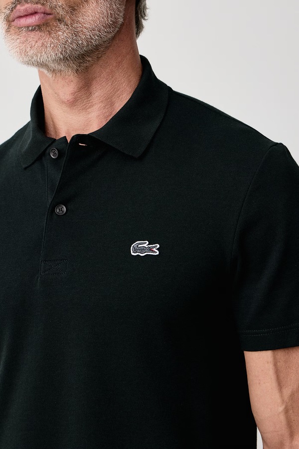 Поло чоловіче з бавовною Lacoste колір зелений фото 4