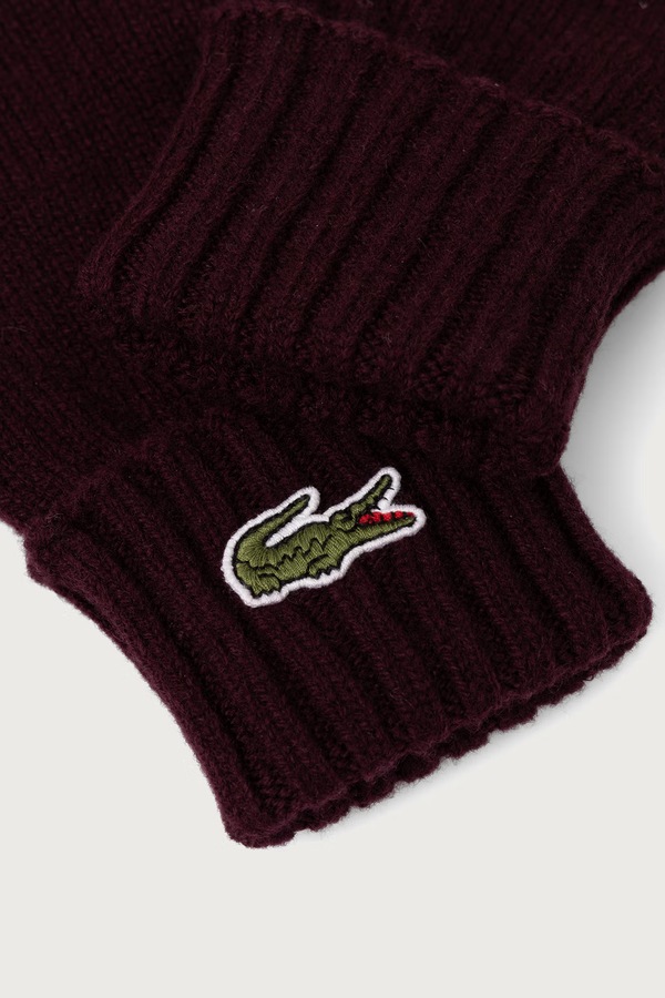 Рукавиці вовняні Lacoste колір чорний