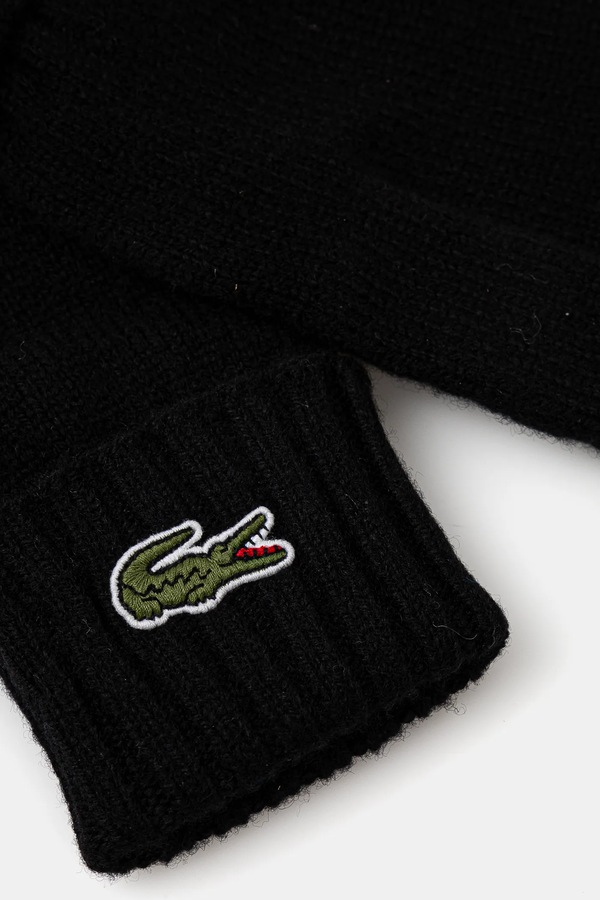 Рукавиці вовняні Lacoste колір чорний
