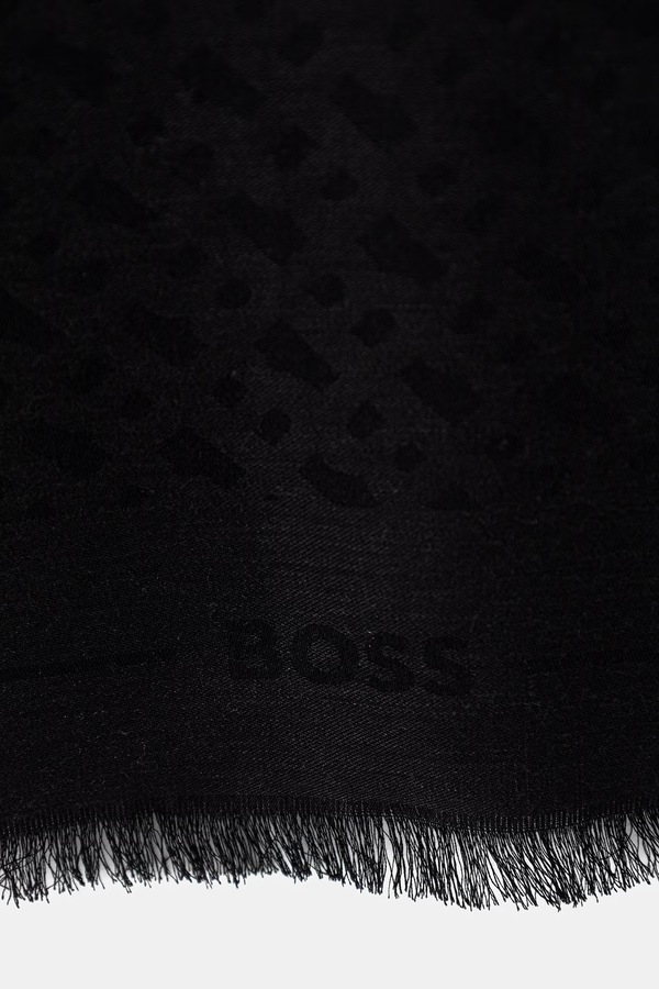 Платок женская из добавлением шерсти BOSS Ledonia цвет черный