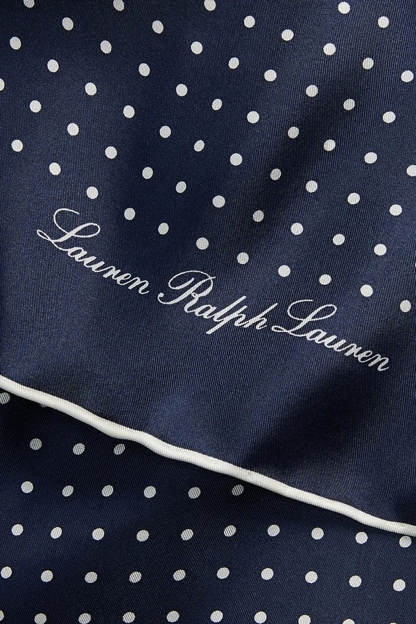 Шовкова хустка на шию Lauren Ralph Lauren колір синій фото 3