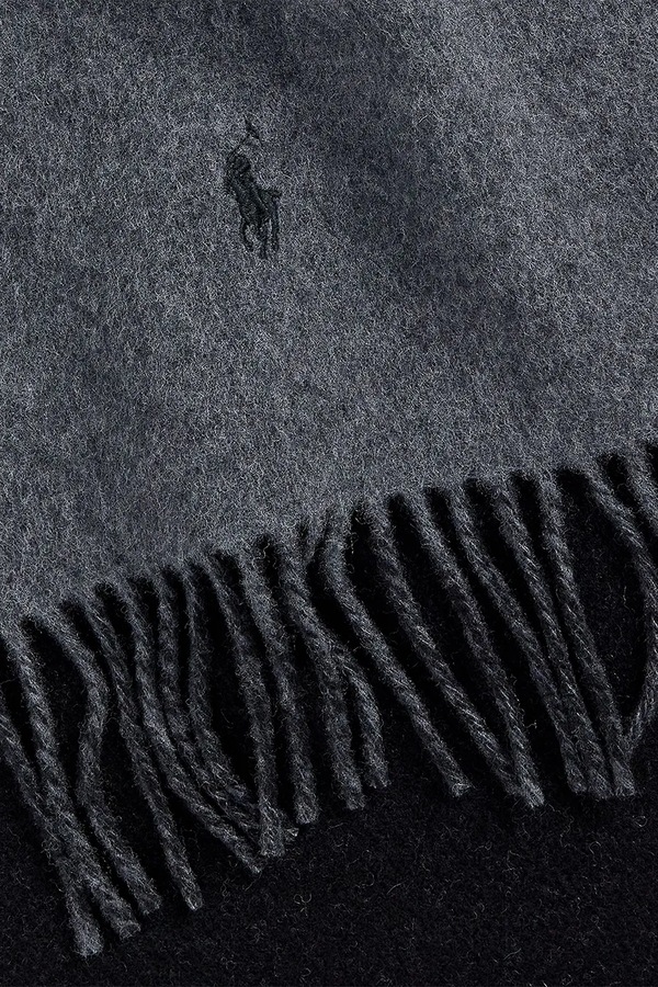 Вовняний шарф Polo Ralph Lauren колір сірий фото 2