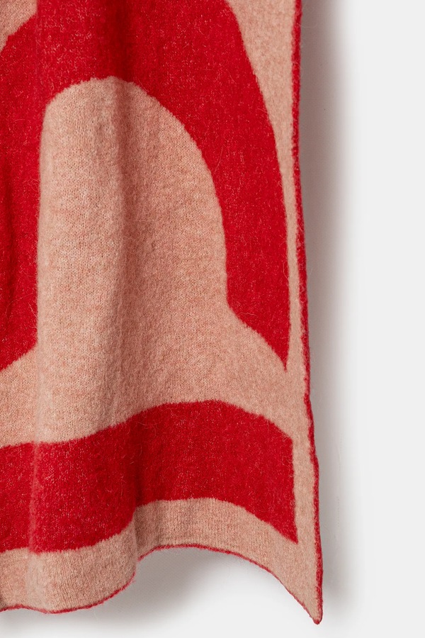 Шарф з домішкою вовни Fiorucci Alpaca Scarf колір рожевий