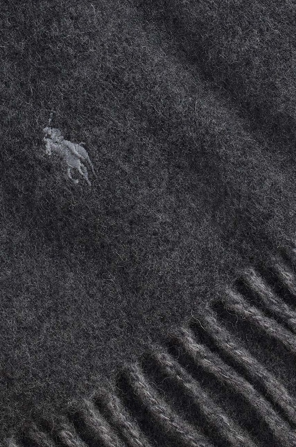 Шарф з додаванням вовни Polo Ralph Lauren колір сірий фото 2