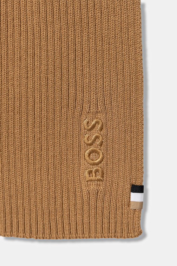 Шарф из добавлением шерсти BOSS Magico_R_Scarf цвет черный