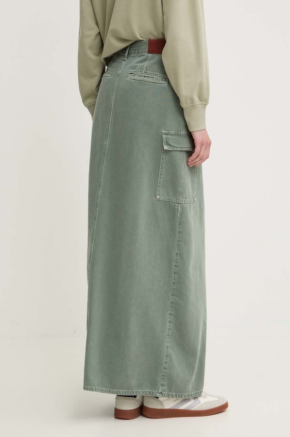 Джинсова спідниця Pepe Jeans MAXI SKIRT HW CLR колір зелений фото 3