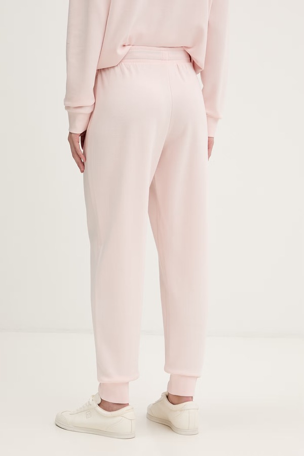 Штани loungwear жіночі BOSS CP Stripe Pants Cuff колір рожевий фото 2