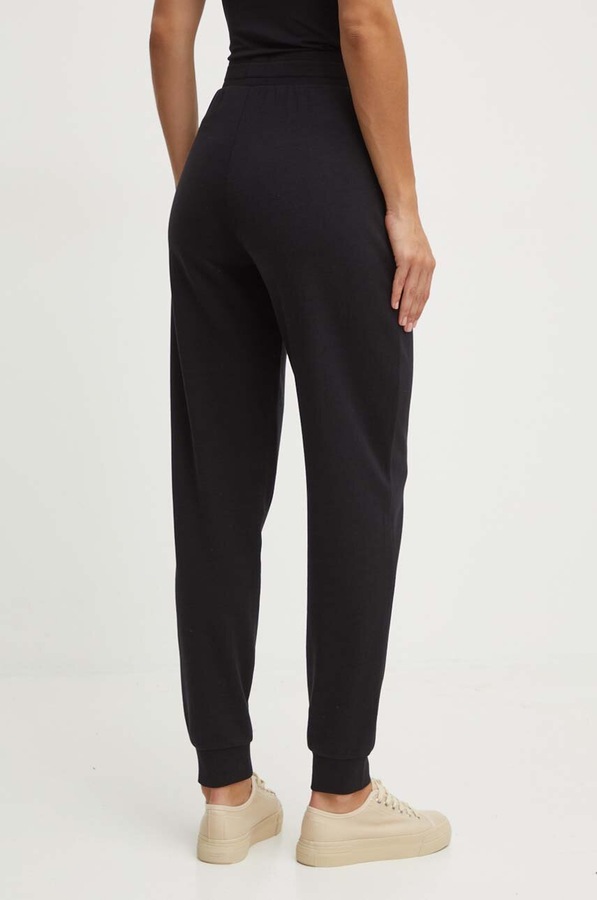Штани loungwear жіночі BOSS CP Stripe Pants Cuff колір чорний фото 2
