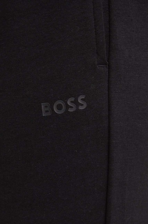 Штани loungwear жіночі BOSS CP Stripe Pants Cuff колір чорний фото 4