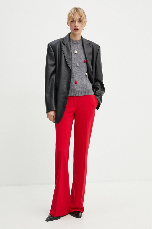 Штани MSGM колір червоний