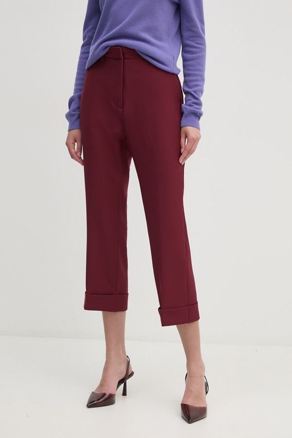 Штани DKNY колір бордовий