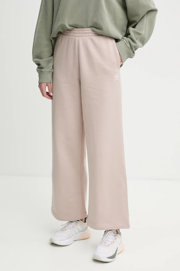 Спортивные брюки adidas Originals Femme Galore Wideleg Fleece Pants цвет бежевый