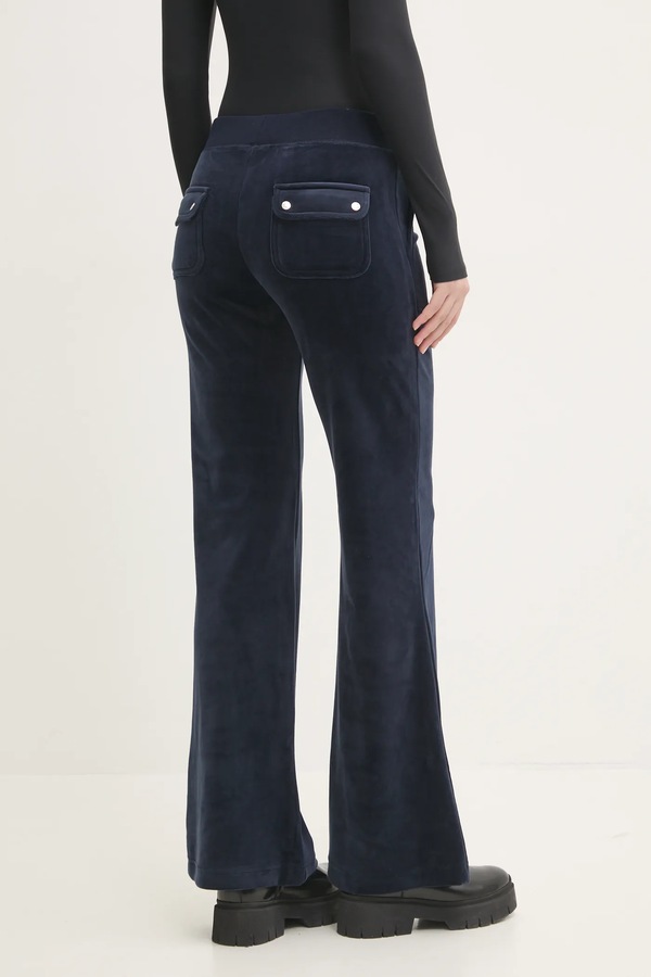 Спортивні велюрові штани Juicy Couture LAYLA POCKET LR колір синій фото 2
