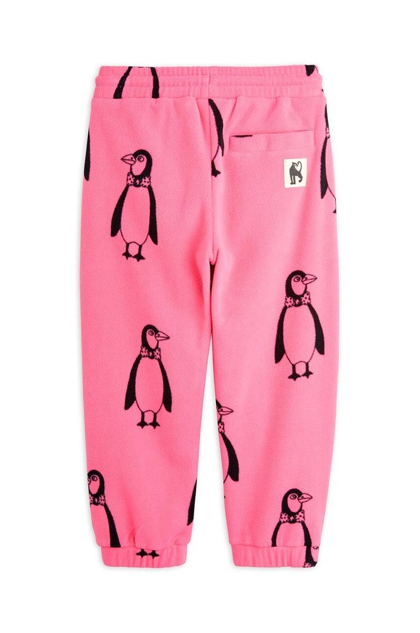 Дитячі спортивні штани Mini Rodini Penguin колір рожевий фото 3